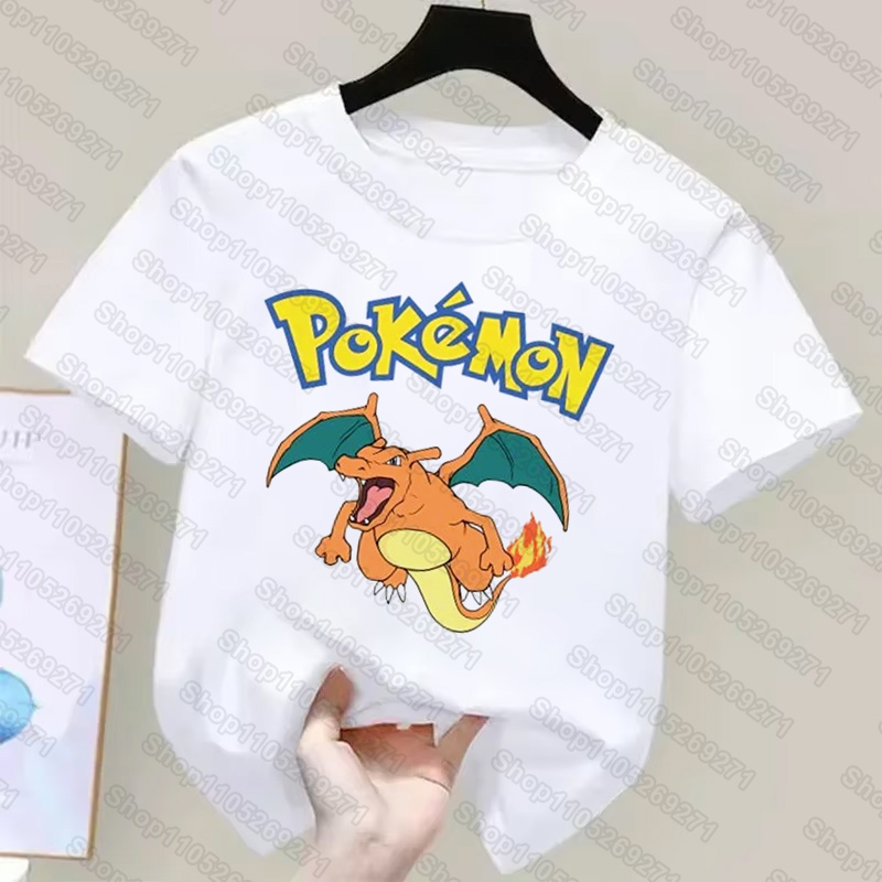 Summer Clothing Kids Boys - Cut Summer New Pikachu/ Charizard/Mewtwo/Venusaur Print