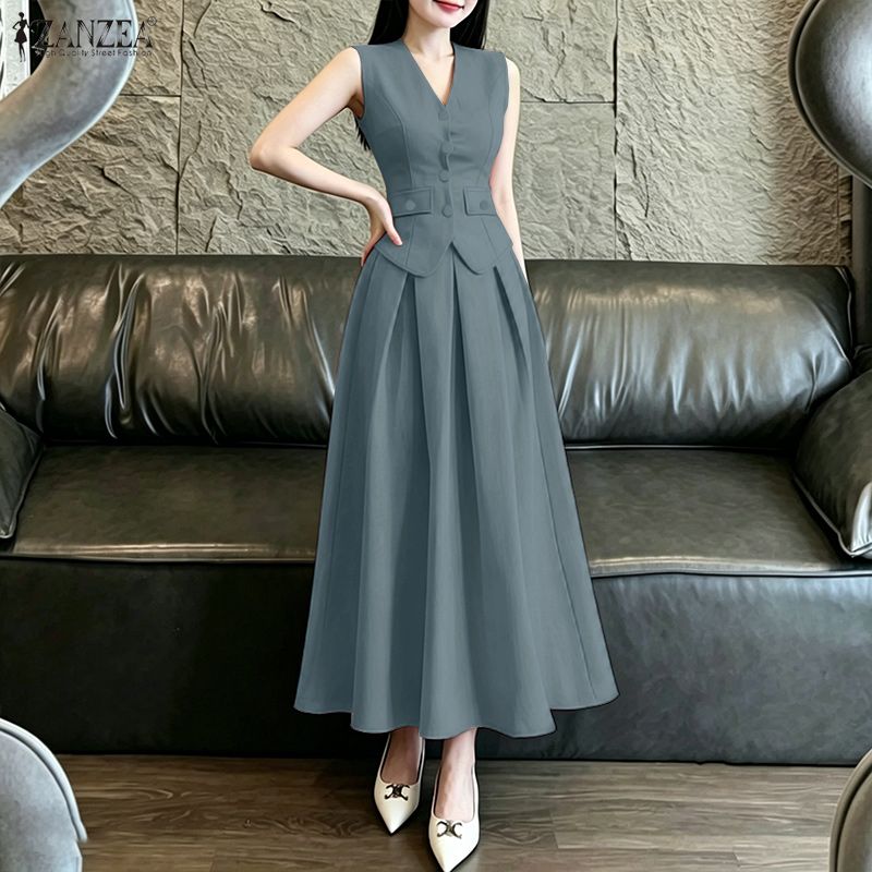 Summer Clothing Work - 2026 ZANZEA Summer 2 Piece Sets