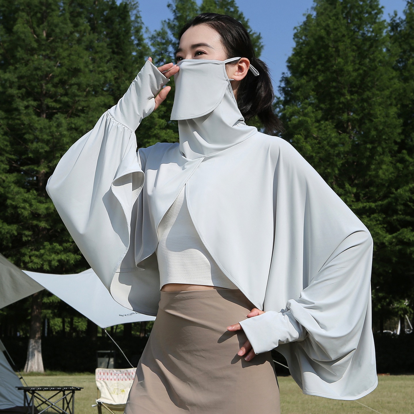 Summer Clothing Drive - Facial integrated mask Summer Ice Silk