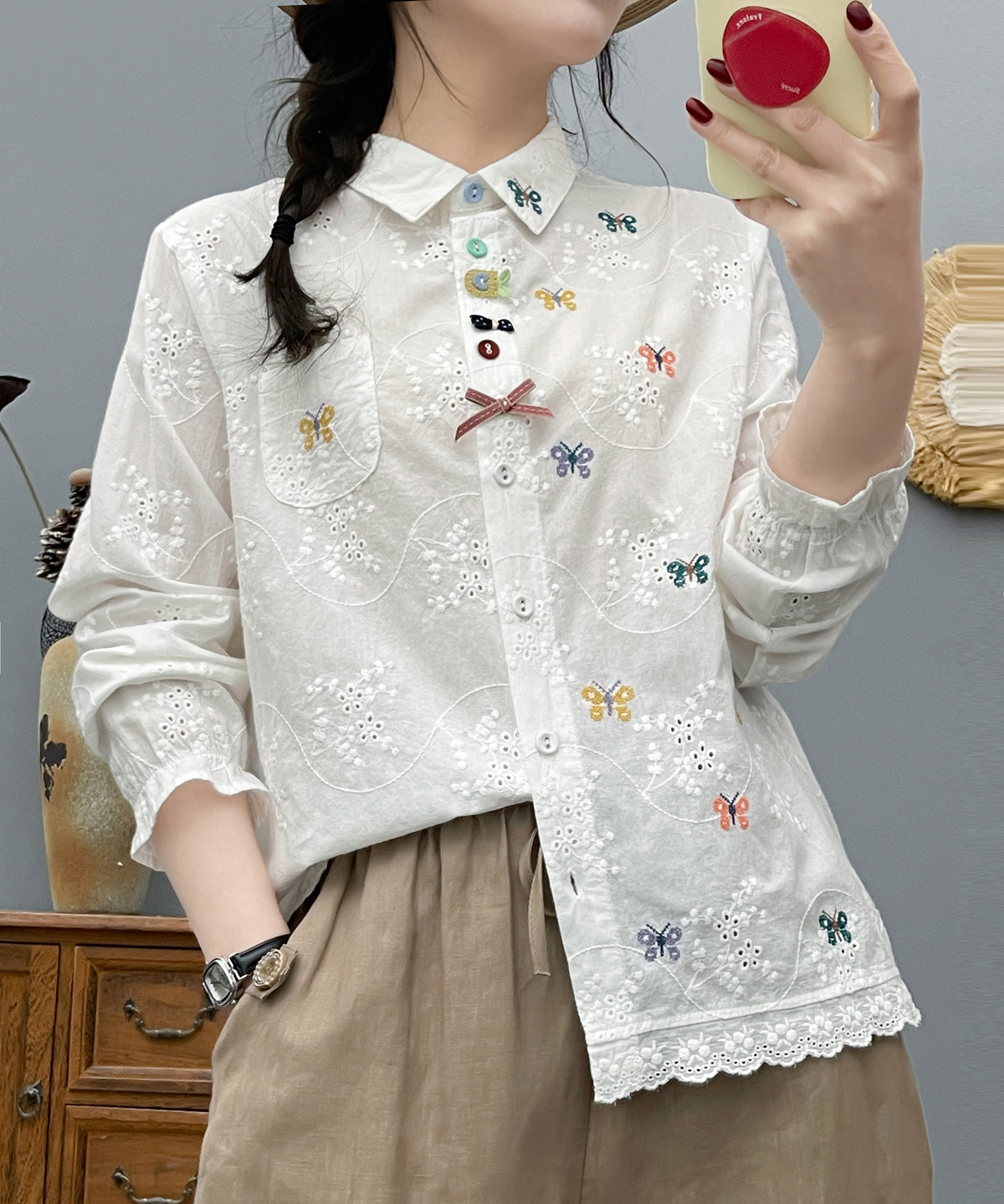 Summer Clothing In Japan - Women's Bohemian Blouse Ethnic Style Retro