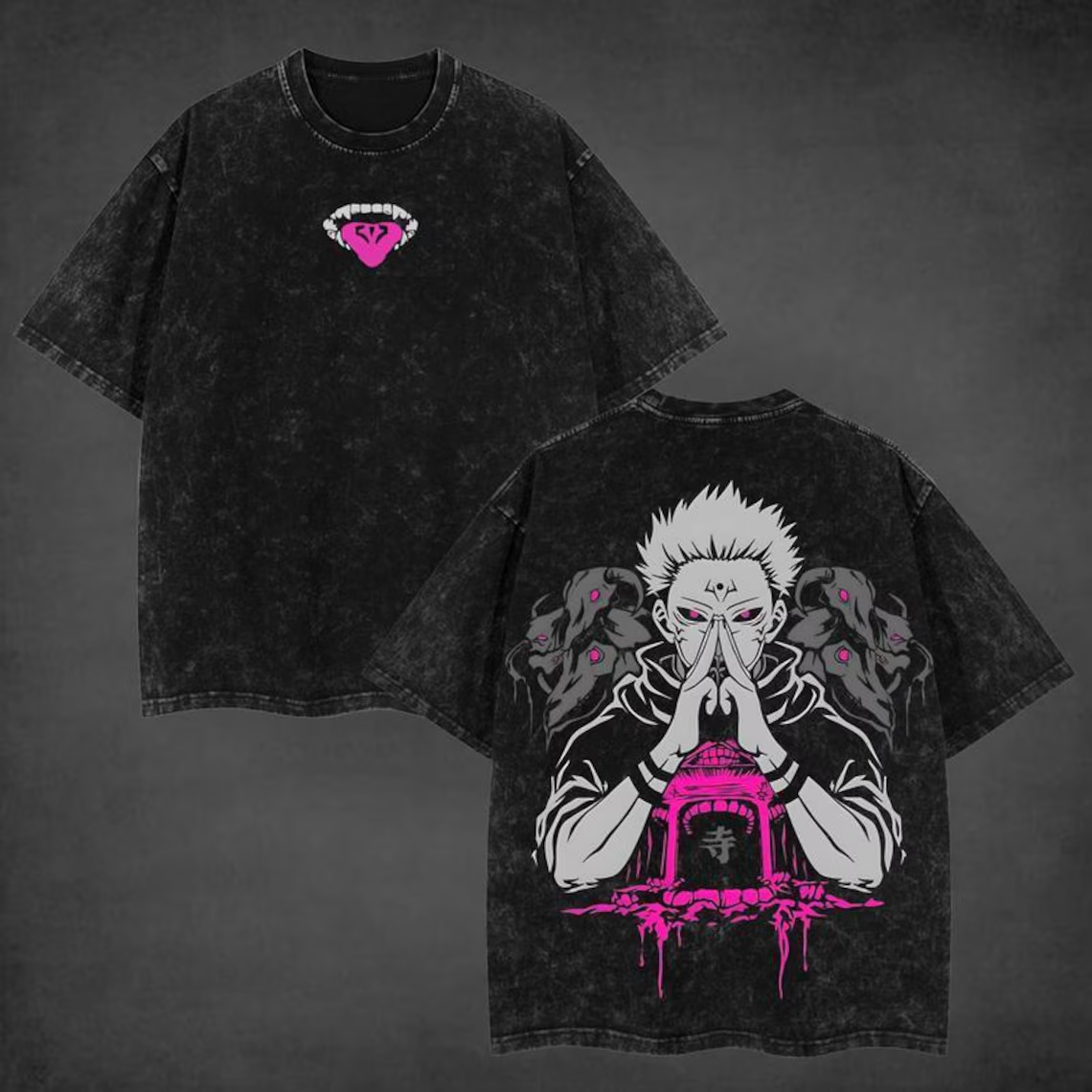 Summer Clothing In Japan - 2026 Summer Y2k Retro Washed Jujutsu