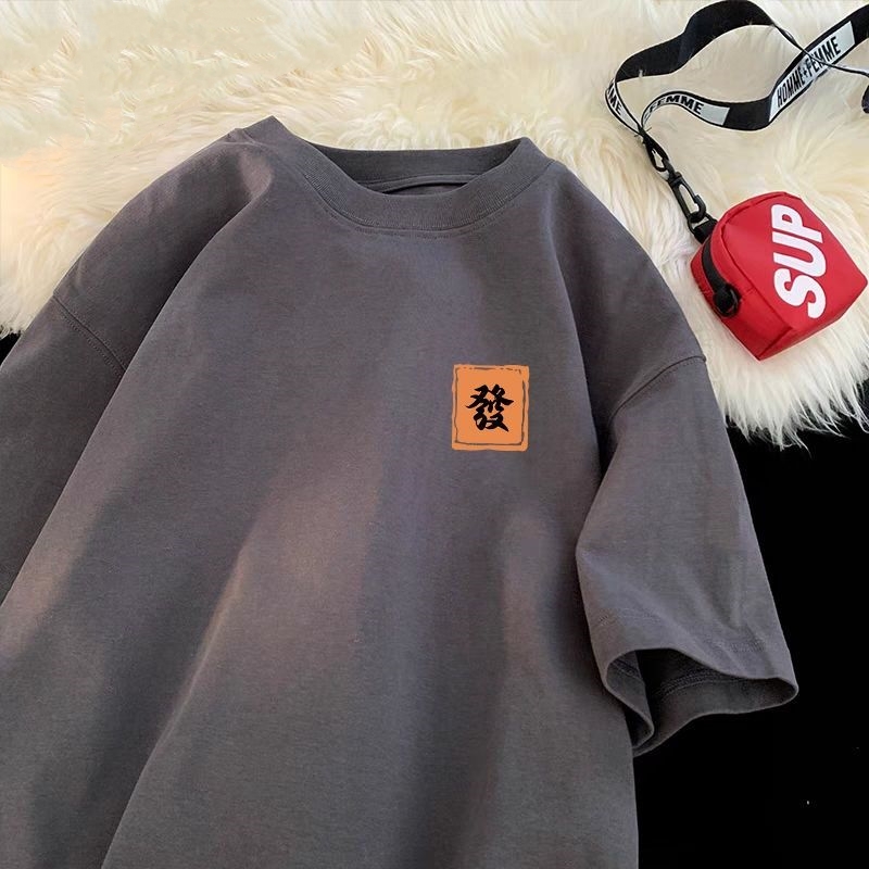 Loose Men's Cotton T-Shirt Sho - Summer Clothing Brand Names ulasan dan harga