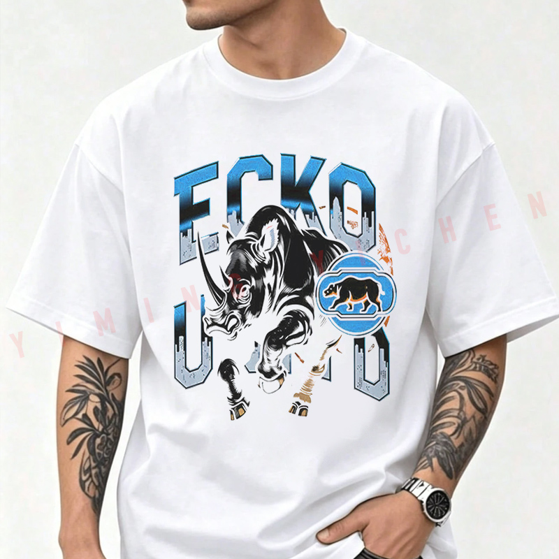 Cotton T Shirt Casual Ecko Rhi - Summer Clothing Motorcycle ulasan dan harga