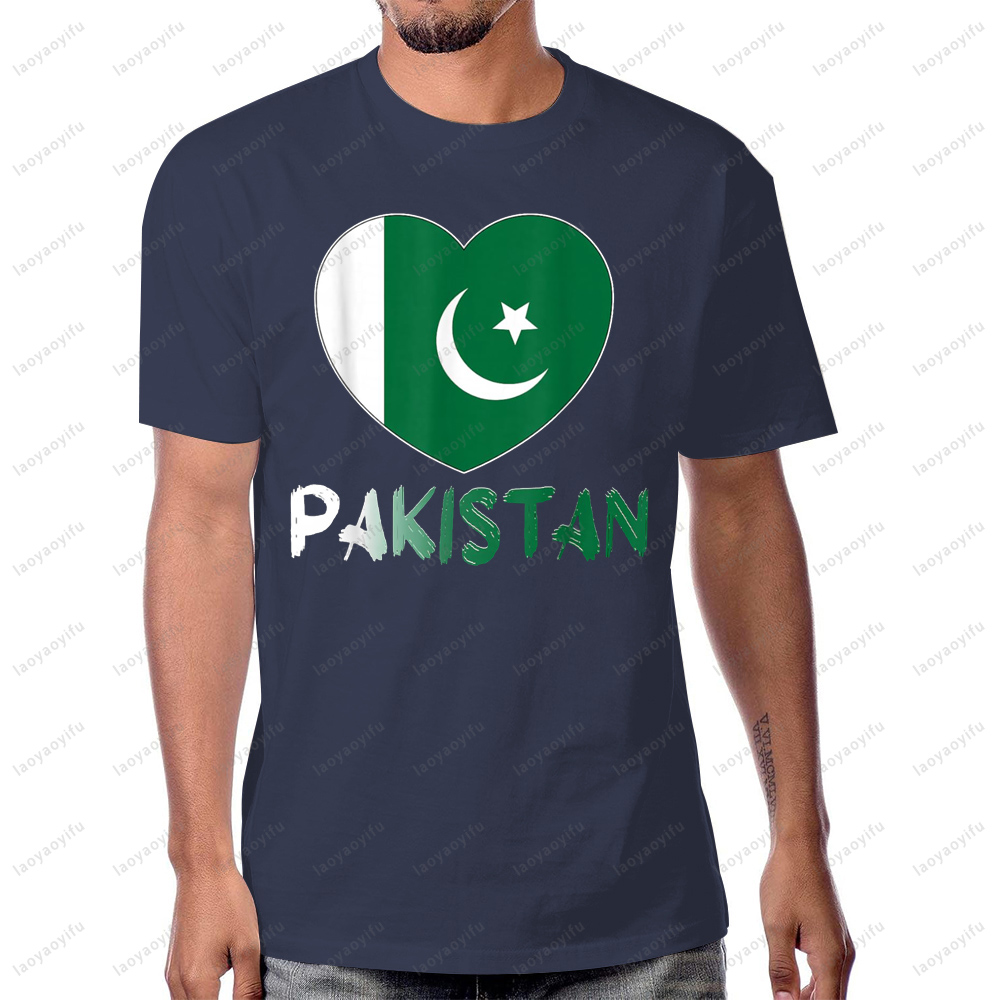 Pakistan Flag Heart Graphic Pr - Summer Clothing Pakistan ulasan dan harga