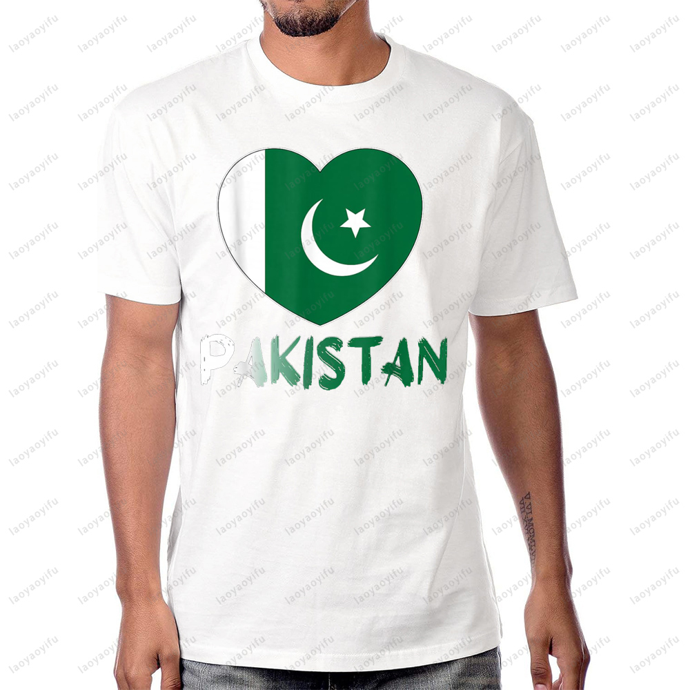 Pakistan Flag Heart Graphic Pr - Summer Clothing Pakistan ulasan dan harga