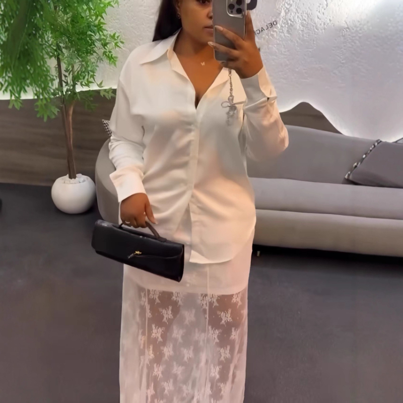 Women Two Piece Sets Skirt Set - Summer Clothing Work ulasan dan harga