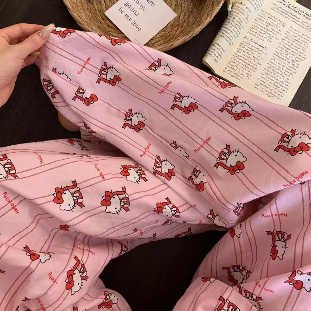 Pink Hello Kitty Pajama Set An - Japan Summer Festival Clothing ulasan dan harga