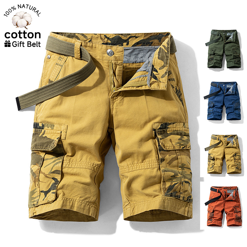 Summer Men's Cargo Shorts Bagg - Summer Clothing Work ulasan dan harga