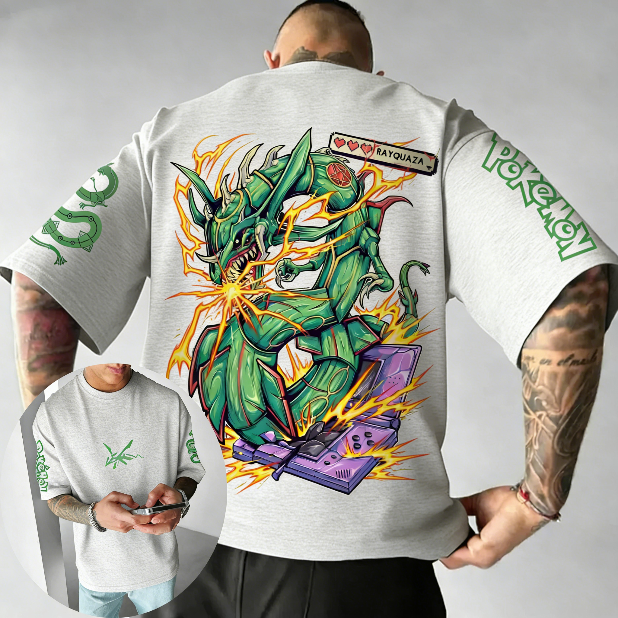 Pok É Mon Game Rayquaza Brand  - Summer Games Clothing Brand ulasan dan harga