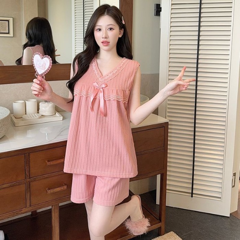Plus Size Korean Sweet Pajamas - Summer Cloth ulasan dan harga