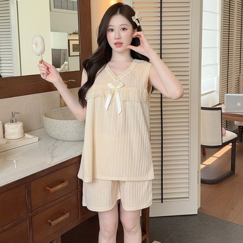 Plus Size Korean Sweet Pajamas - Summer Cloth ulasan dan harga