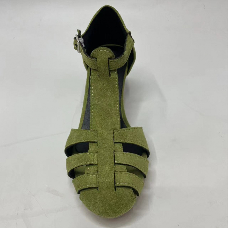 Women's Green Suede Kitten Hee - Summer Clothing Offers ulasan dan harga