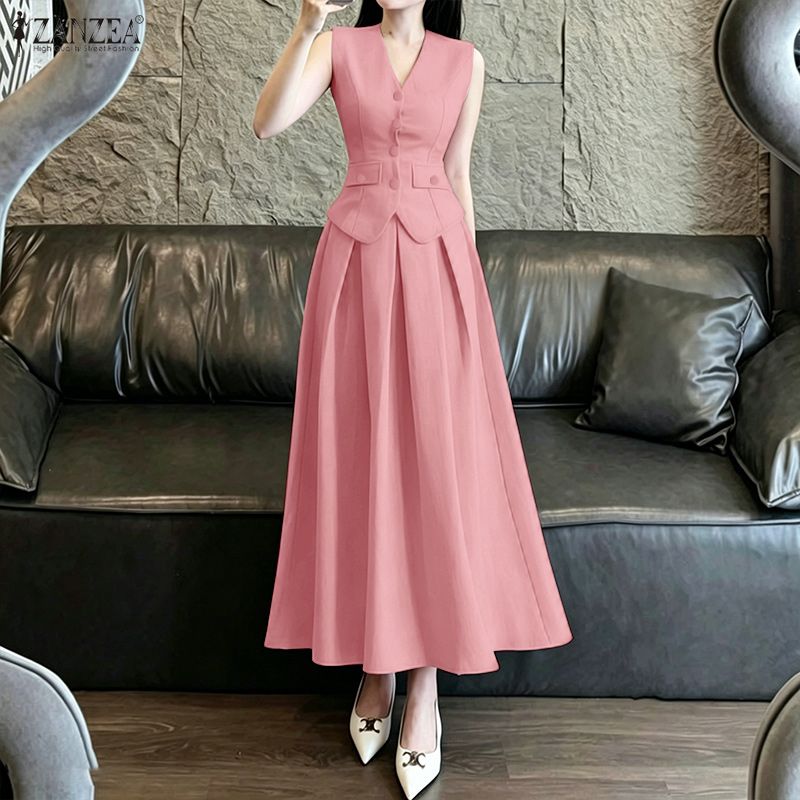 2026 ZANZEA Summer 2 Piece Set - Summer Clothing Work ulasan dan harga