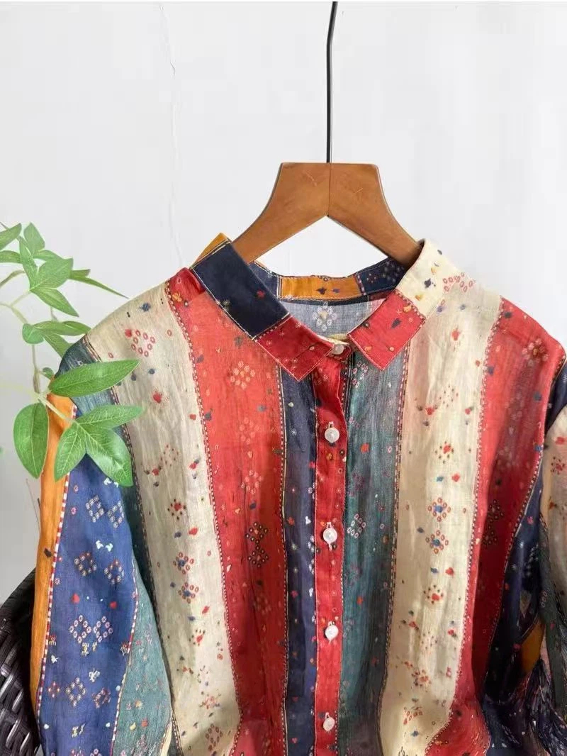 Bohemian 100% Ramie Shirts and - Summer Clothing In Japan ulasan dan harga