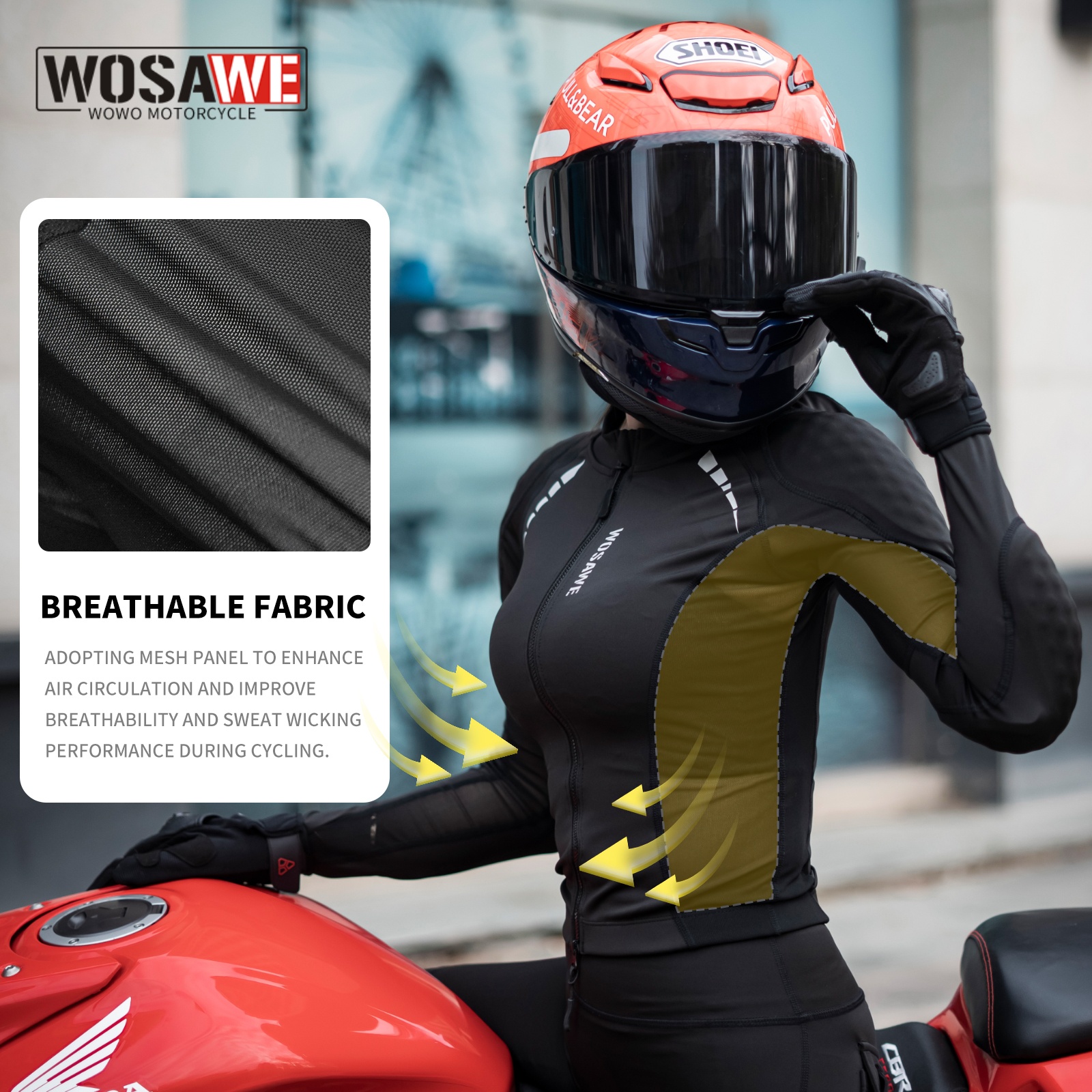 WOSAWE Women's Mesh Motorcycle - Summer Clothing Motorcycle ulasan dan harga