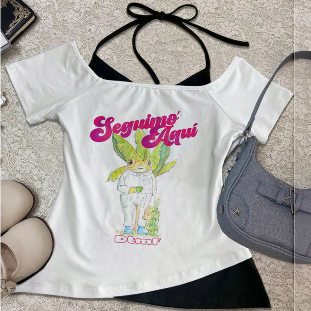 Bad Bunny cropped top female g - Summer Grunge Clothing ulasan dan harga