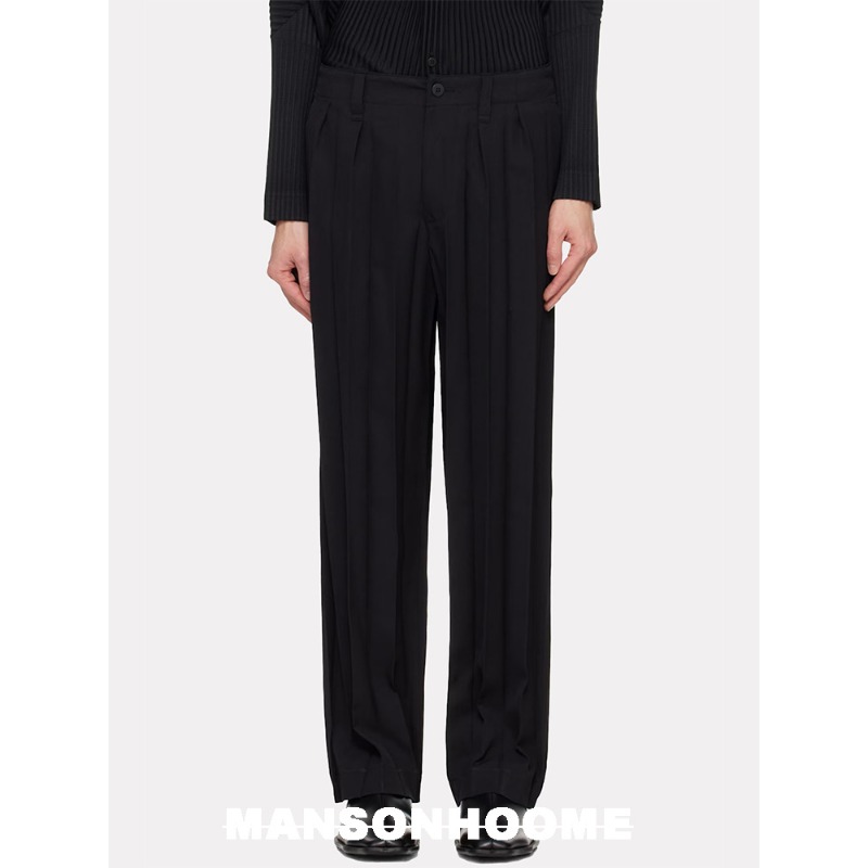Miyake Pleated Casual Pants 20 - Summer Clothing Men 2025 ulasan dan harga
