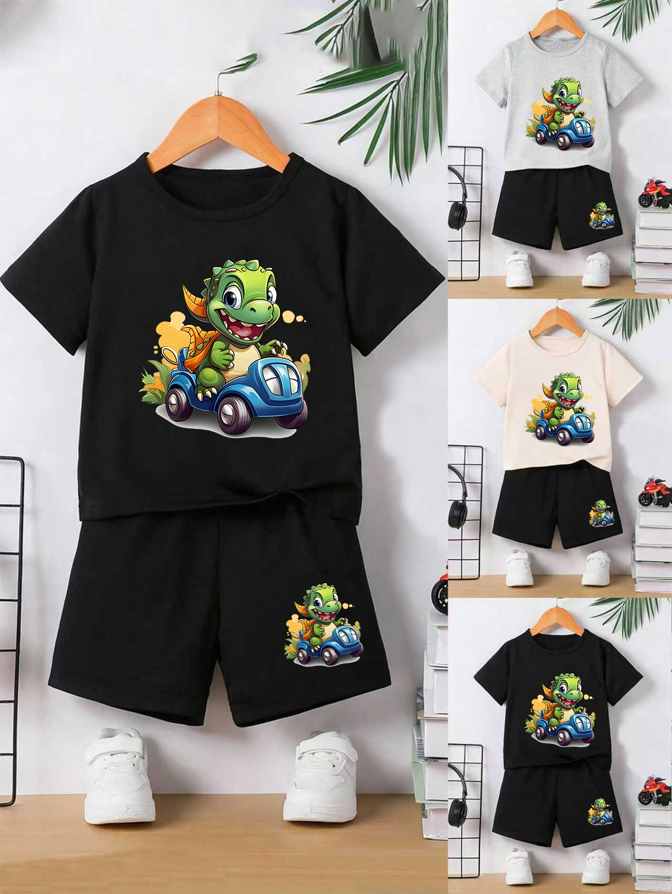 Boys' Playful Dino-Driving-Car - Summer Clothing Drive ulasan dan harga