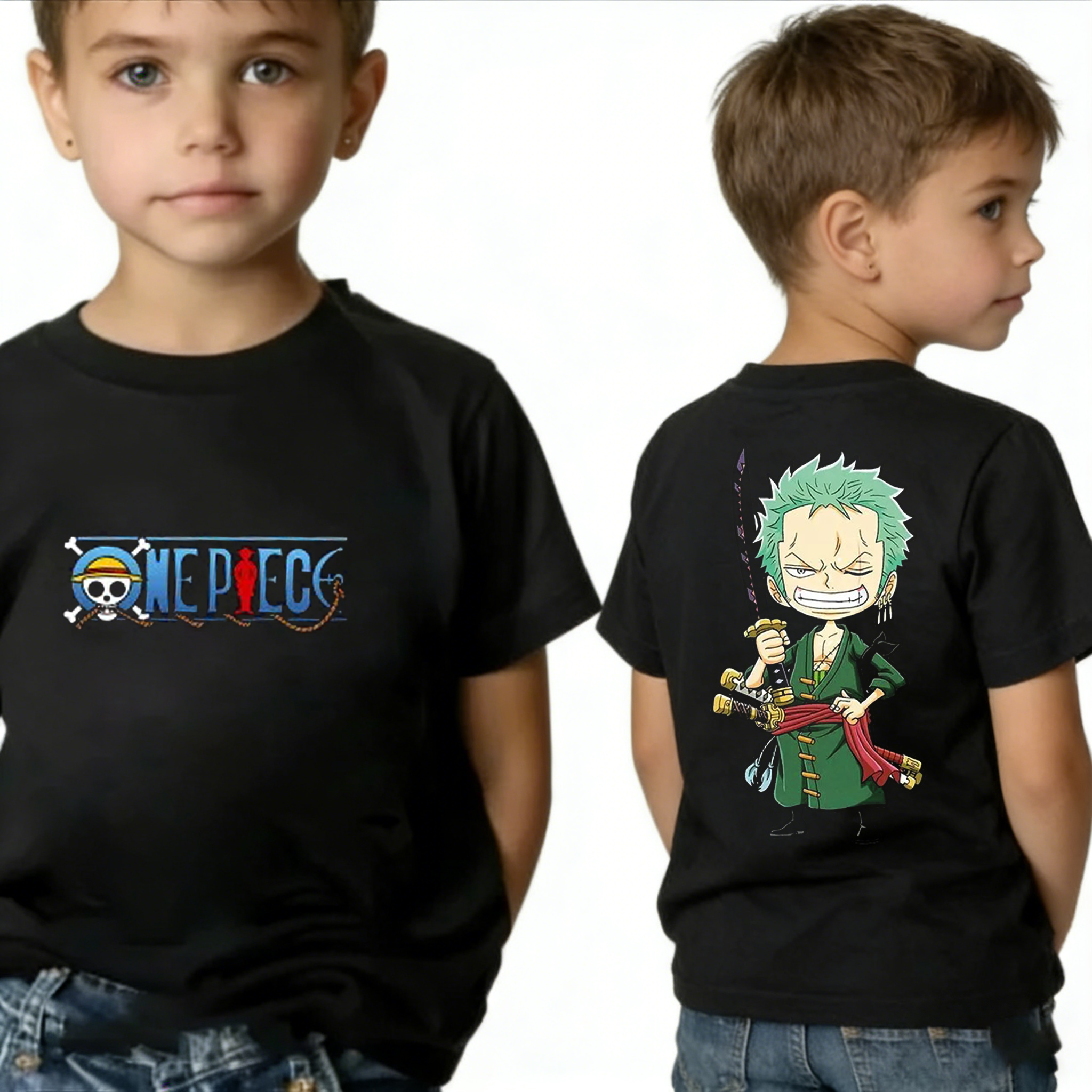 One Piece Boy's Girl's T Shirt - Summer Clothing In Japan ulasan dan harga