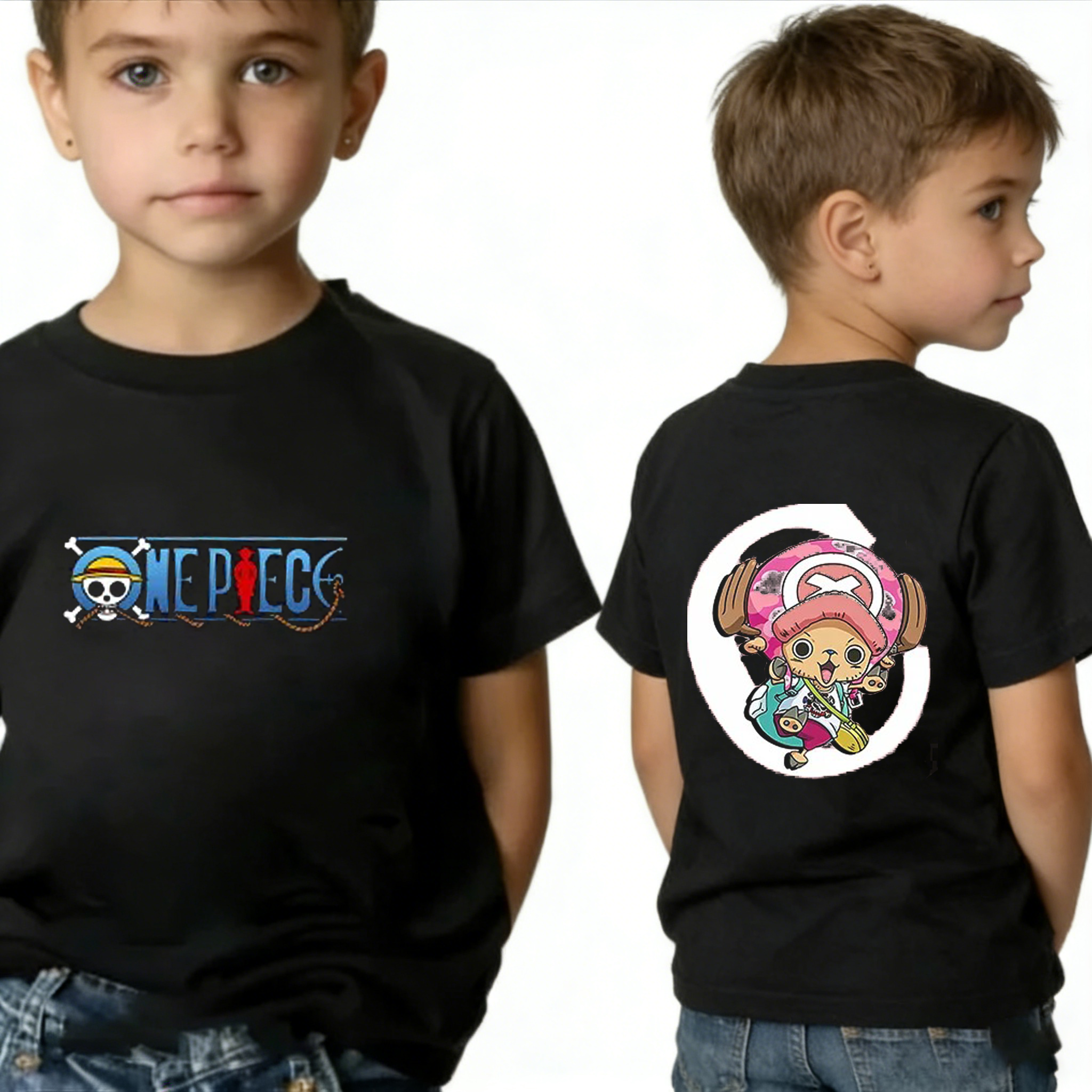 One Piece Boy's Girl's T Shirt - Summer Clothing In Japan ulasan dan harga