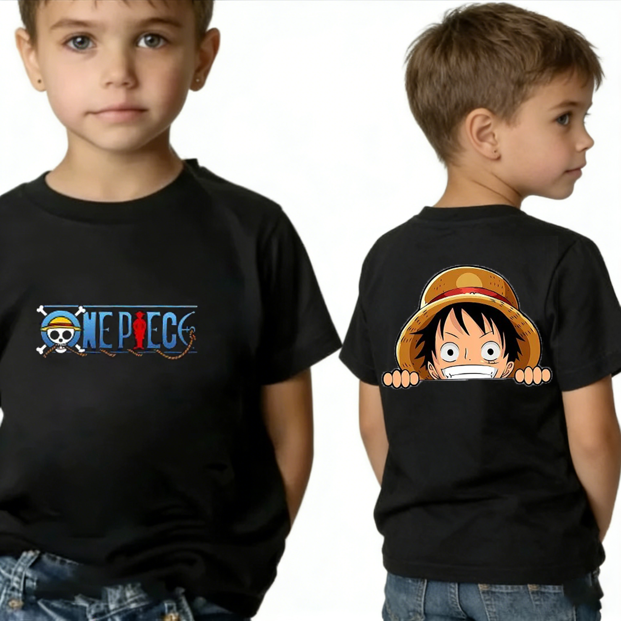 One Piece Boy's Girl's T Shirt - Summer Clothing In Japan ulasan dan harga