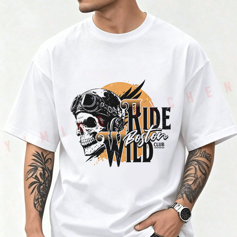 Cotton T Shirt Casual Motorcyc - Summer Clothing Motorcycle ulasan dan harga
