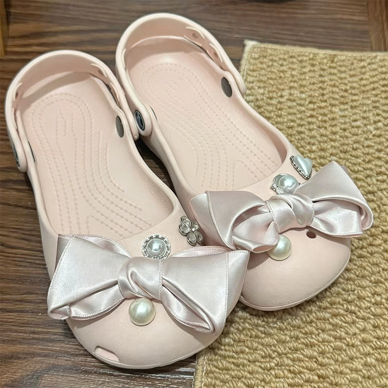 Pink Satin Bowknot Cute Ballet - Summer Clothing Korea ulasan dan harga