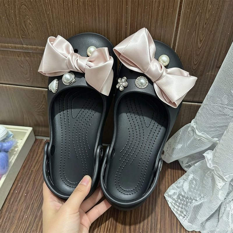 Pink Satin Bowknot Cute Ballet - Summer Clothing Korea ulasan dan harga