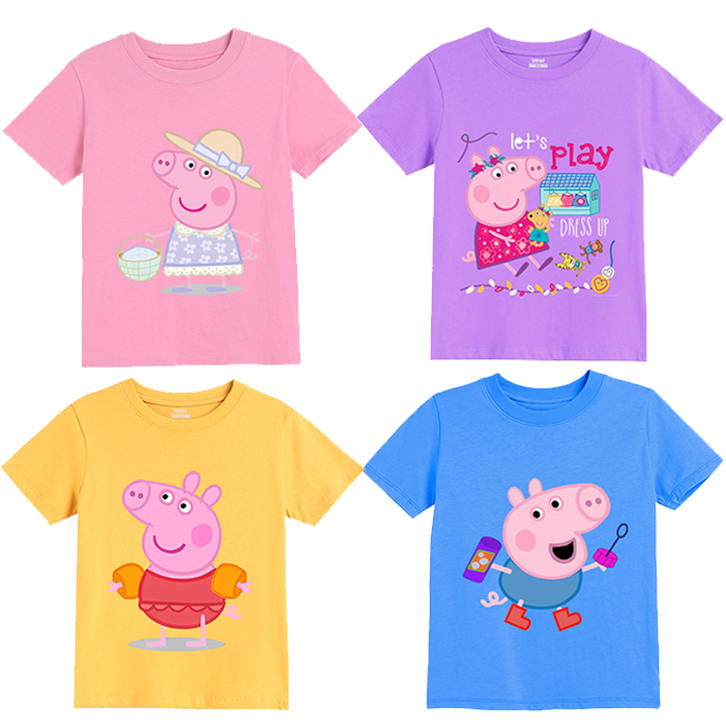 Peppas Pig Girl T Shirt George - Summer Clothing Kids Boys ulasan dan harga