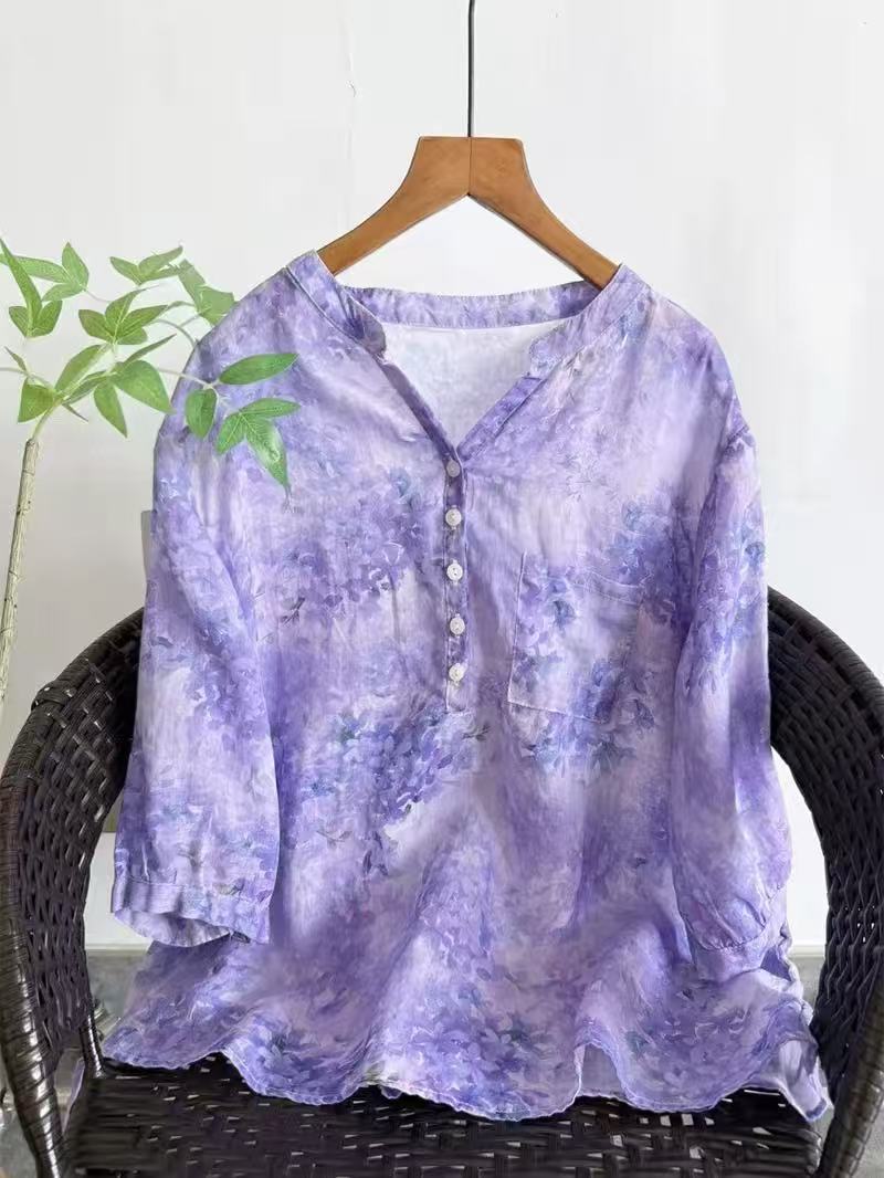 100% Ramie shirts for women su - Summer Clothing In Japan ulasan dan harga