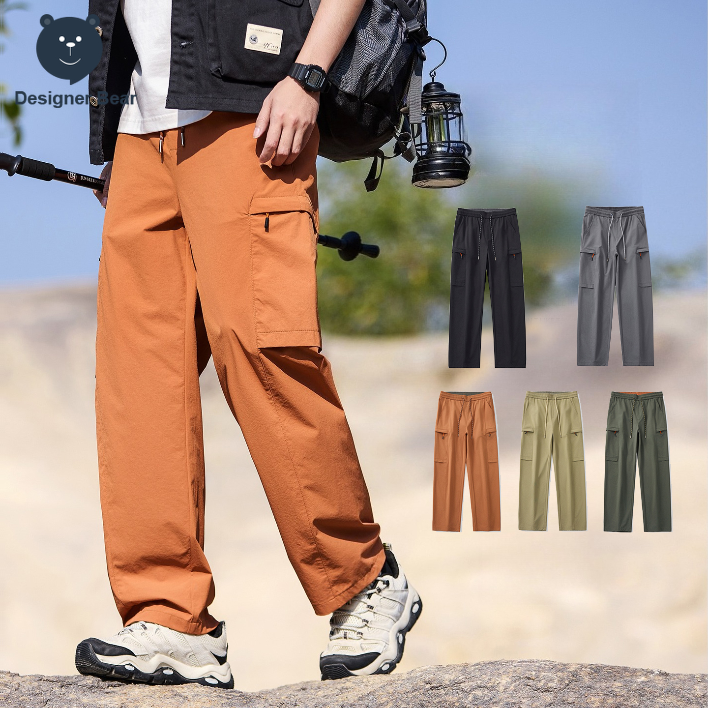 Brand Clothing Men's Cargo Pan - Summer Clothing Work ulasan dan harga