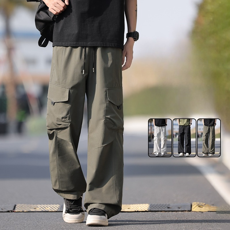 Streetwear Men's Baggy Cargo P - Summer Clothing Work ulasan dan harga