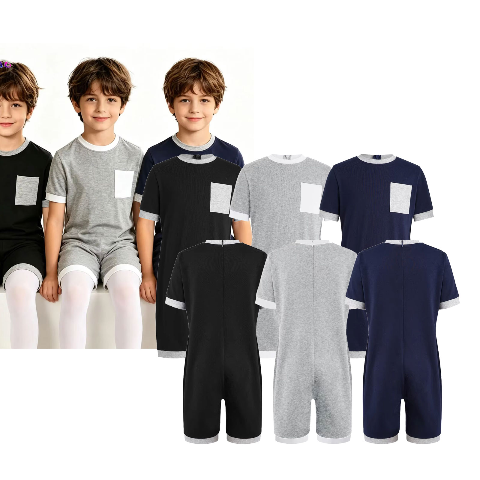 3Pcs Unisex Kids Special Needs - Summer Clothing Kids Boys ulasan dan harga