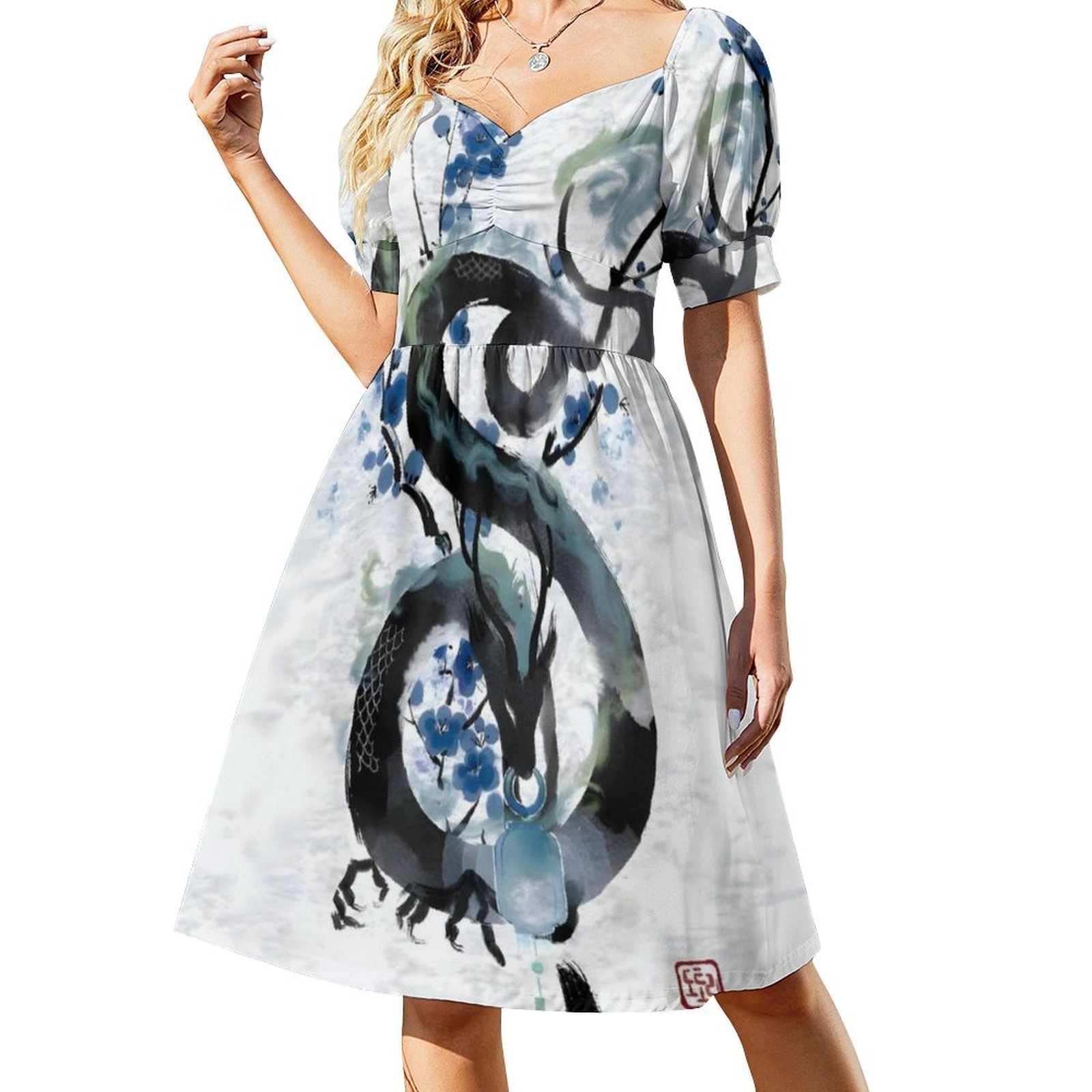 Japanese Blue Night Dragon Ink - Summer Clothing In Japan ulasan dan harga