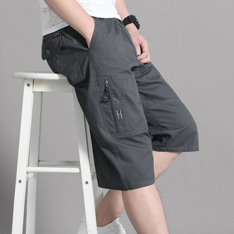 Zipper Pocket Workwear Shorts  - Summer Clothing Work ulasan dan harga