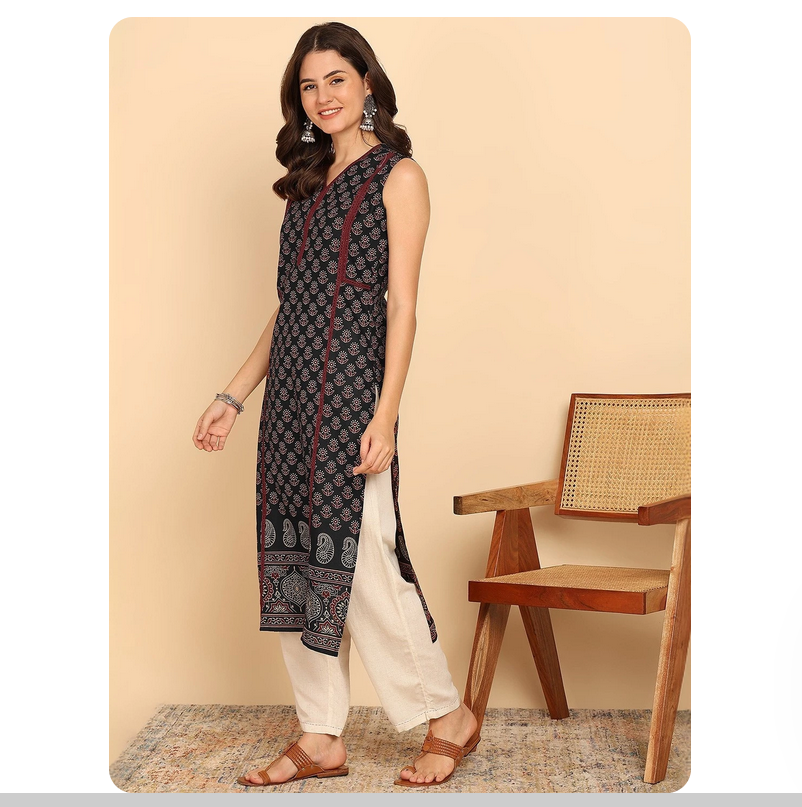 Indian ethnic style printed pu - Summer Clothing Pakistan ulasan dan harga
