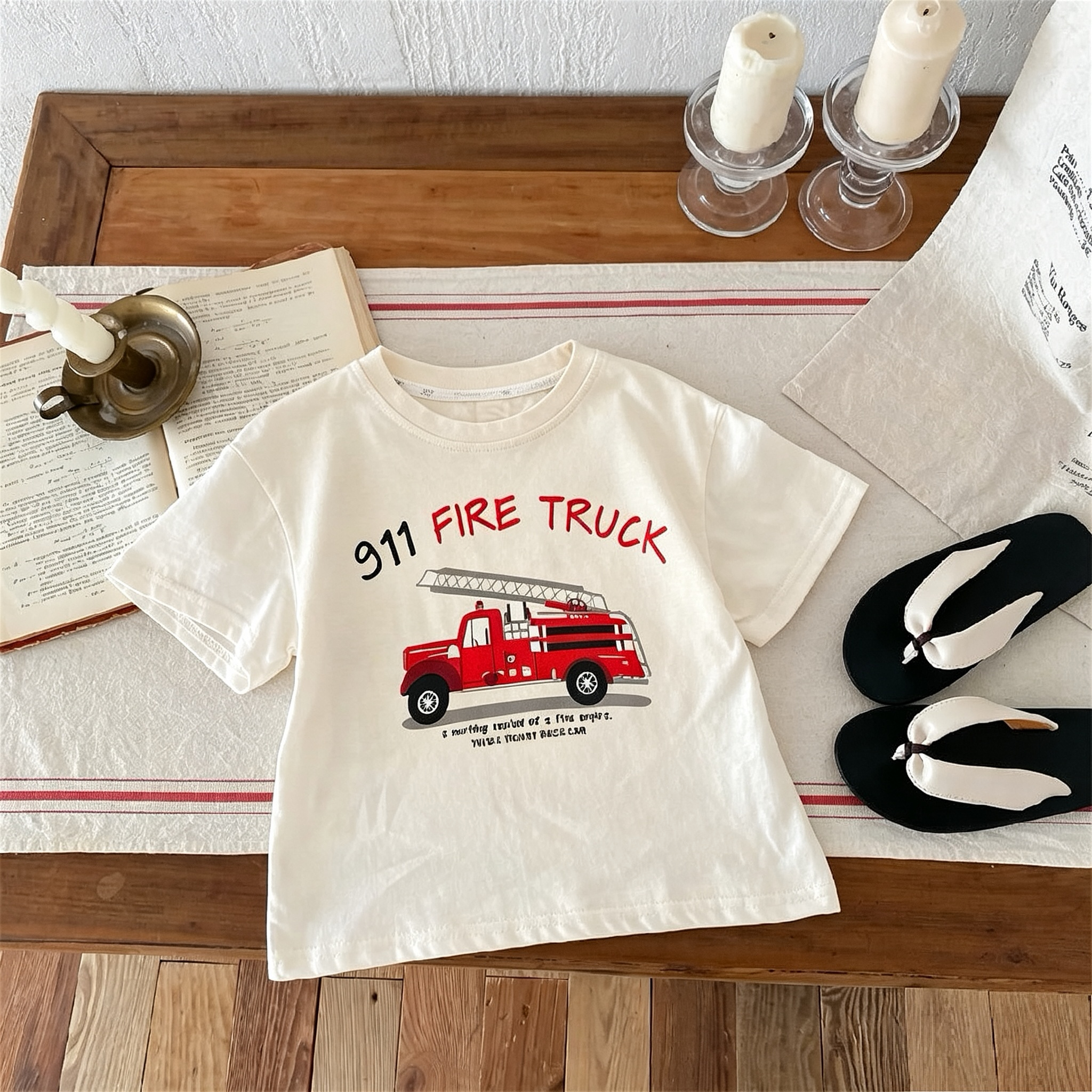 Printed Car Boys Girls T-shirt - Summer Clothing Boutiques ulasan dan harga