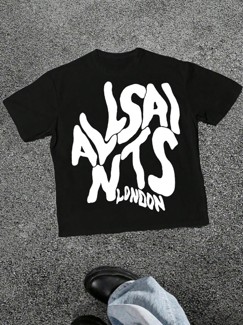 London Elastic Text T-Shirt, B - Summer Clothing London ulasan dan harga