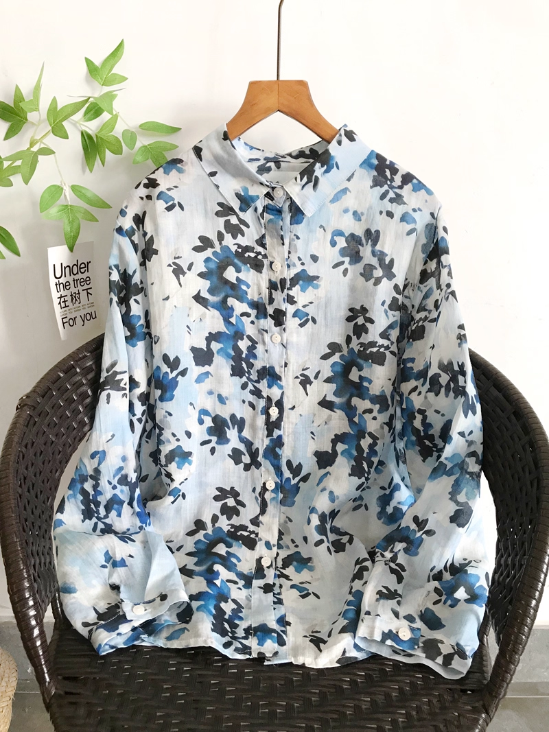 100% ramie linen shirts long s - Summer Clothing In Japan ulasan dan harga